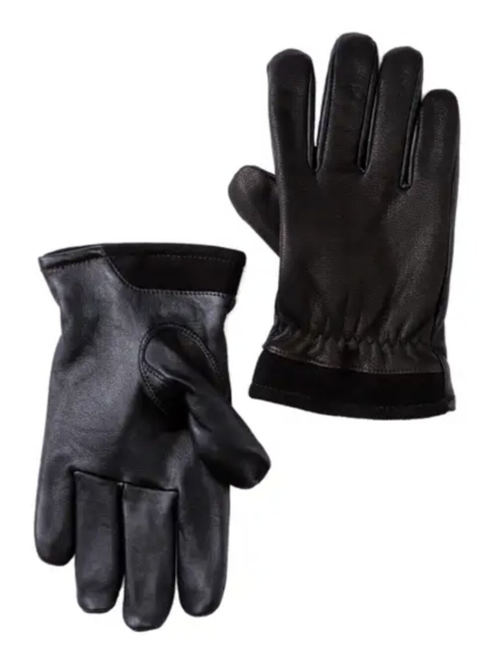 NWT UGG Mens Captain Pieced Leather Glove Faux Fur Lined